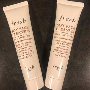Two fresh soy face cleansers! (.6 fl Oz size)